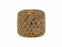 Ring Crivelli Woman in Rose Gold Diamante Brown 117-A350